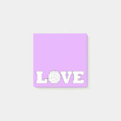バレーボールLOVEスポーツコーチまたはプレーヤーデスクトップ ポストイット (正面)