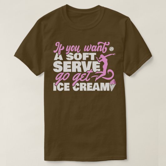 バレーボールn女子おもしろいソフトサーブ tシャツ (デザイン正面)