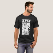 バレーボールVballビーチ- Volleyball Cat Tシャツ (正面フル)