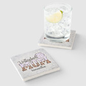 バレーボ誇りを持ったールMom – サポートの提供 ストーンコースター (横)