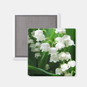 バレーマグネットの白いユリ マグネット (正面/裏面)