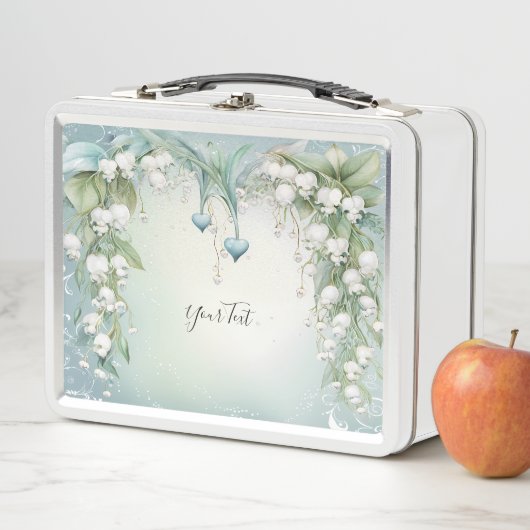 バレーメタル弁当箱の水の色のユリ メタルランチボックス (インサイチュ)