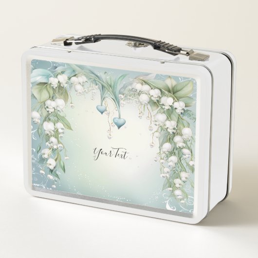 バレーメタル弁当箱の水の色のユリ メタルランチボックス (裏面)