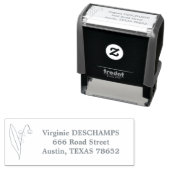 バレーラインアートフラワーのボタニカルリリー セルフインキングスタンプ (インサイチュ)