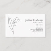 バレーラインアートフラワーのボタニカルリリー 名刺 (正面)