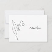 バレーラインアート葬儀サンキューカードのリリー サンキューカード (裏面)