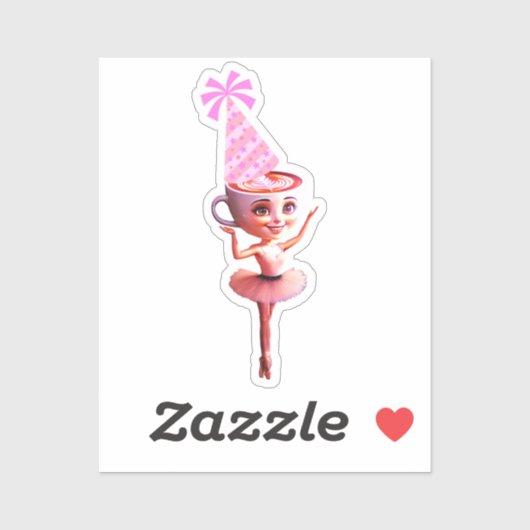 バレーリナカプチーナインバースデーパーティーハット シール (シート)