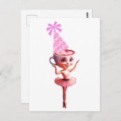 バレーリナカプチーナインバースデーパーティーハット ポストカード (正面/裏面)