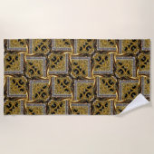 バレーロックスデザイエレガントナー ビーチタオル (正面)