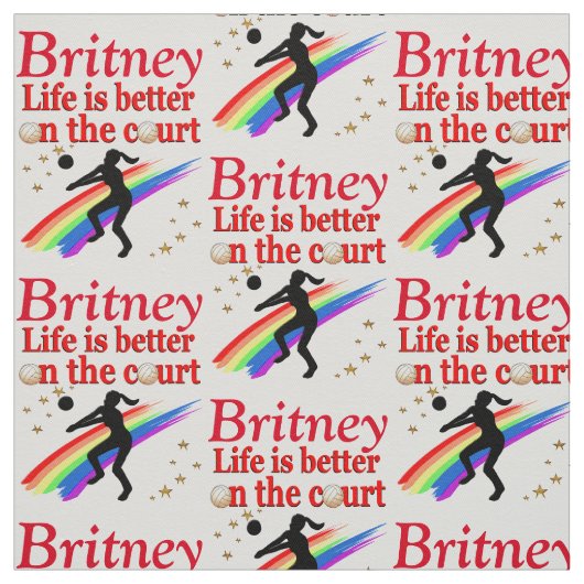 バレー素晴らしボール少女布帛 ファブリック (見本)