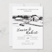 バレー・ビュー・ファーム マサチューセッツ カスタム会場デザイン 招待状 (正面)