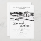 バレー・ビュー・ファーム マサチューセッツ カスタム会場デザイン 招待状 (正面/裏面)