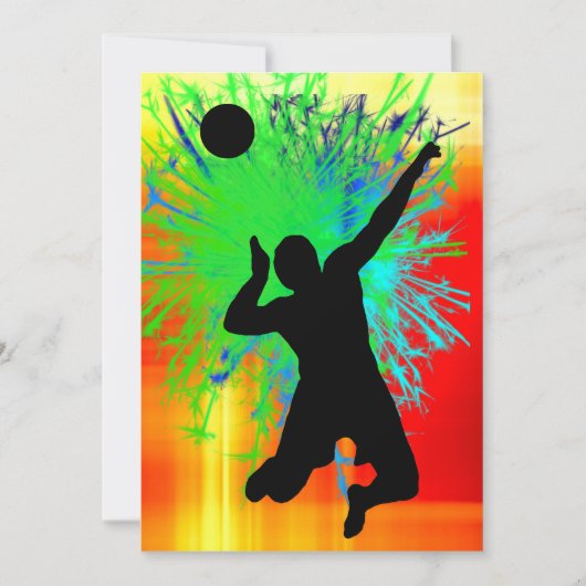 バレー·ボール·サービス·花火大会 招待状 (正面)