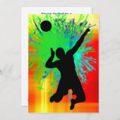 バレー·ボール·サービス·花火大会 招待状 (正面/裏面)