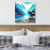 バレ威厳のあるーデジ鮮やかタルでのエレガント会議 キャンバスプリント (インサイチュ (寝室))