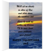 バレ来ンタインが夢のカードを見る。 (内側 (右))