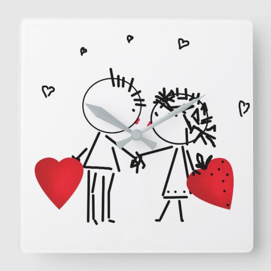 バレ結婚ニーヌの時 スクエア壁時計 (正面)