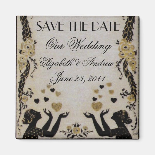 バレ飛んでいるンティン結婚ズ～の花嫁デート新しい マグネット (正面)