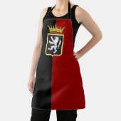 バレ・ダオスタ(イタリア)の国旗とコート エプロン (インサイチュ)