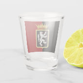 バレ・ダオスタ（イタリア）の国旗とコート ショットグラス (裏面)