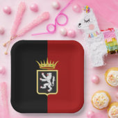 バレ・ダオスタ（イタリア）の国旗とコート ペーパープレート (パーティー)