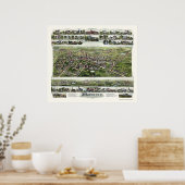 バレ、MAパノラママップ – 1891 ポスター (キッチン)