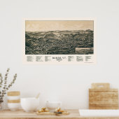 バレ、VTパノラママップ – 1891 ポスター (キッチン)