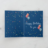 バロおもしろいン付き可愛い誕生日カードにバセットハウンド カード (内部)