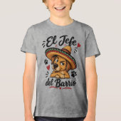 バロのおやぶん ひょっとこ犬のサンバイロ トライブレンドTシャツ (正面)