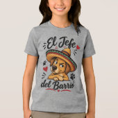 バロのおやぶん ひょっとこ犬のサンバイロ トライブレンドTシャツ (正面)