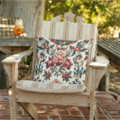 バロイタリアンーク。シックな花葉と花 アウトドアクッション (椅子)