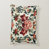 バロイタリアンーク。シックな花葉と花 アクセントクッション (裏面(縦))