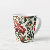 バロイタリアンーク。シックな花葉と花 カフェラテマグ (右アングル)