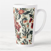 バロイタリアンーク。シックな花葉と花 カフェラテマグ (右)