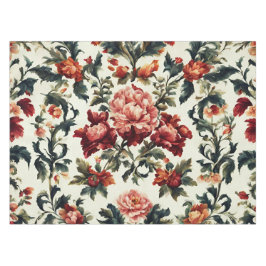 バロイタリアンーク。シックな花葉と花 テーブルクロス