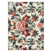 バロイタリアンーク。シックな花葉と花 テーブルクロス (正面)