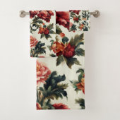 バロイタリアンーク。シックな花葉と花 バスタオルセット (インサイチュ)