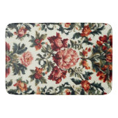 バロイタリアンーク。シックな花葉と花 バスマット (正面)