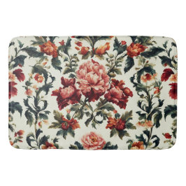 バロイタリアンーク。シックな花葉と花 バスマット