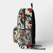 バロイタリアンーク。シックな花葉と花 プリントバックパック (右)