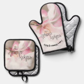 バロエプロンの女性 鍋つかみ&鍋敷きセット (正面/裏面)