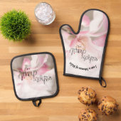 バロエプロンの女性 鍋つかみ&鍋敷きセット (トップダウン)