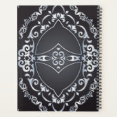 バロエレガントクファンシーラグジュアリーシックブラックアンドシルバー プランナー手帳 (裏面)