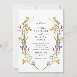 バロエレガントクフランスのガーデン結婚フローラ 招待状