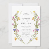 バロエレガントクフランスのガーデン結婚フローラ 招待状 (正面)