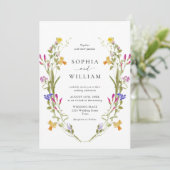 バロエレガントクフランスのガーデン結婚フローラ 招待状 (スタンド正面)