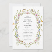 バロエレガントクフランスのガーデン結婚フローラ 招待状 (正面)