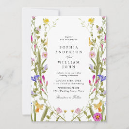 バロエレガントクフランスのガーデン結婚フローラ 招待状