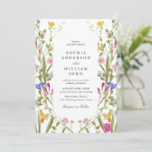 バロエレガントクフランスのガーデン結婚フローラ 招待状 (スタンド正面)
