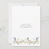 バロエレガントクフランスのガーデン結婚フローラ 招待状 (裏面)